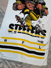 Load image into Gallery viewer, Vintage 1988 Jack Davis Pittsburgh Steelers Towel
