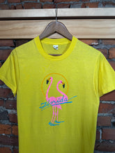 Load image into Gallery viewer, Vintage 80s Florida Flamingo Yellow Shirt (S)
