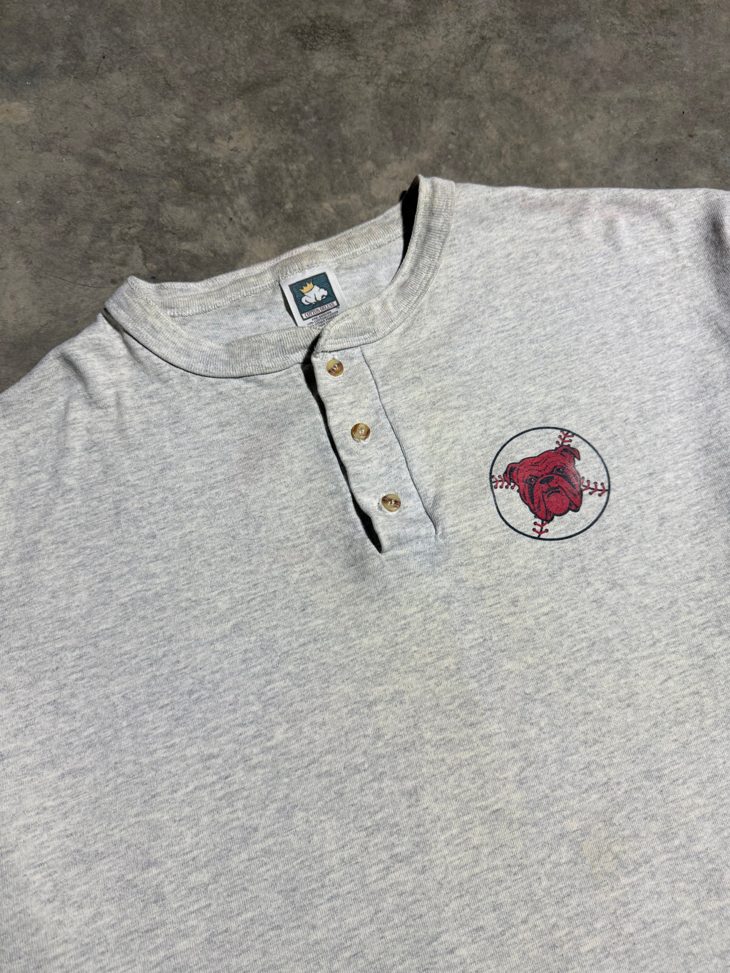 Vintage Red Dog Beer Henley T-Shirt (XL)