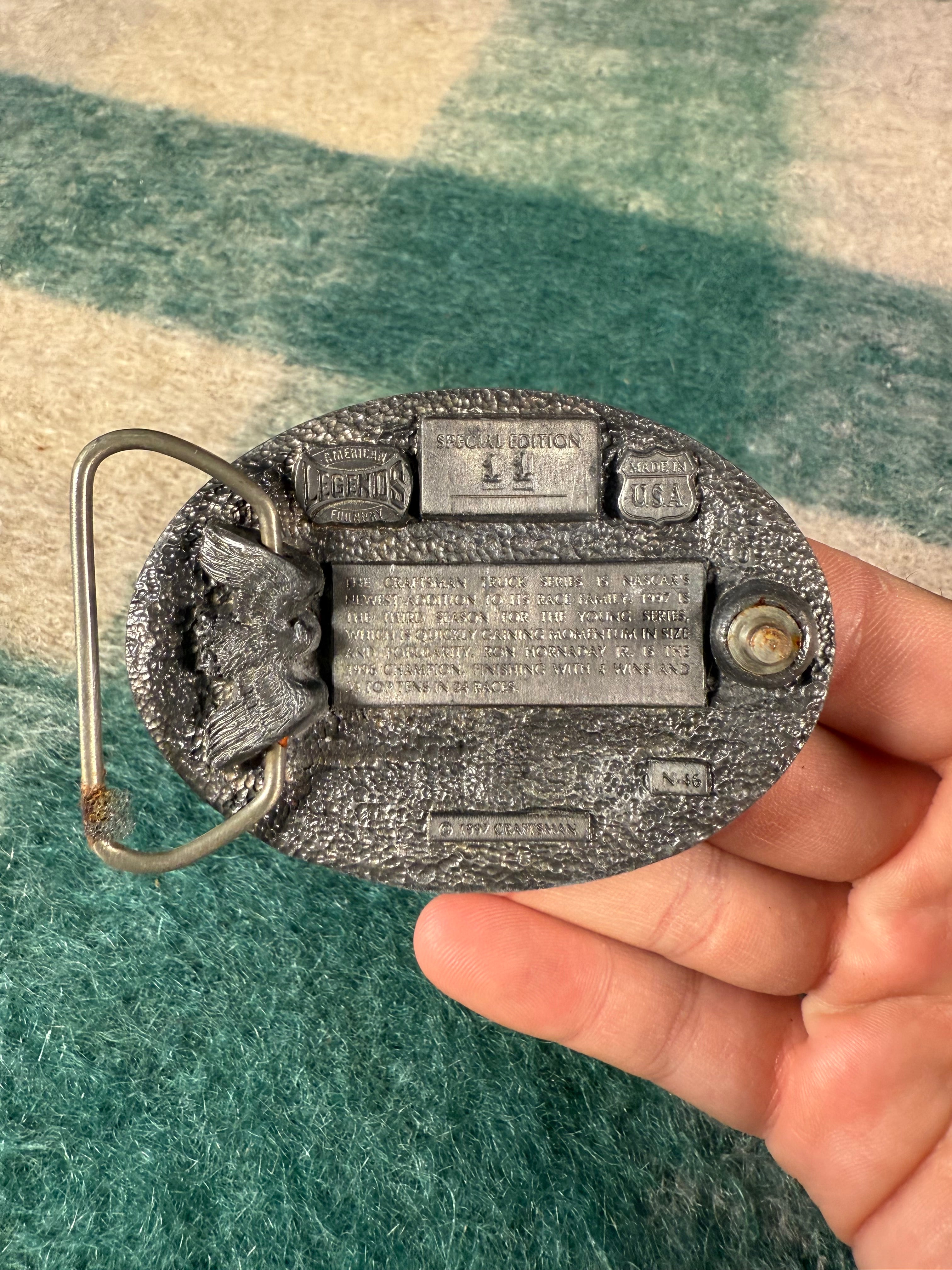 Vintage Nascar Craftsman Truck Series Belt Buckle