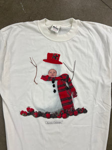 Vintage Anne Geddes Baby Snowman Shirt (XL)