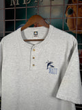 Vintage Maui Embroidered Whale Henley Tee (XL)