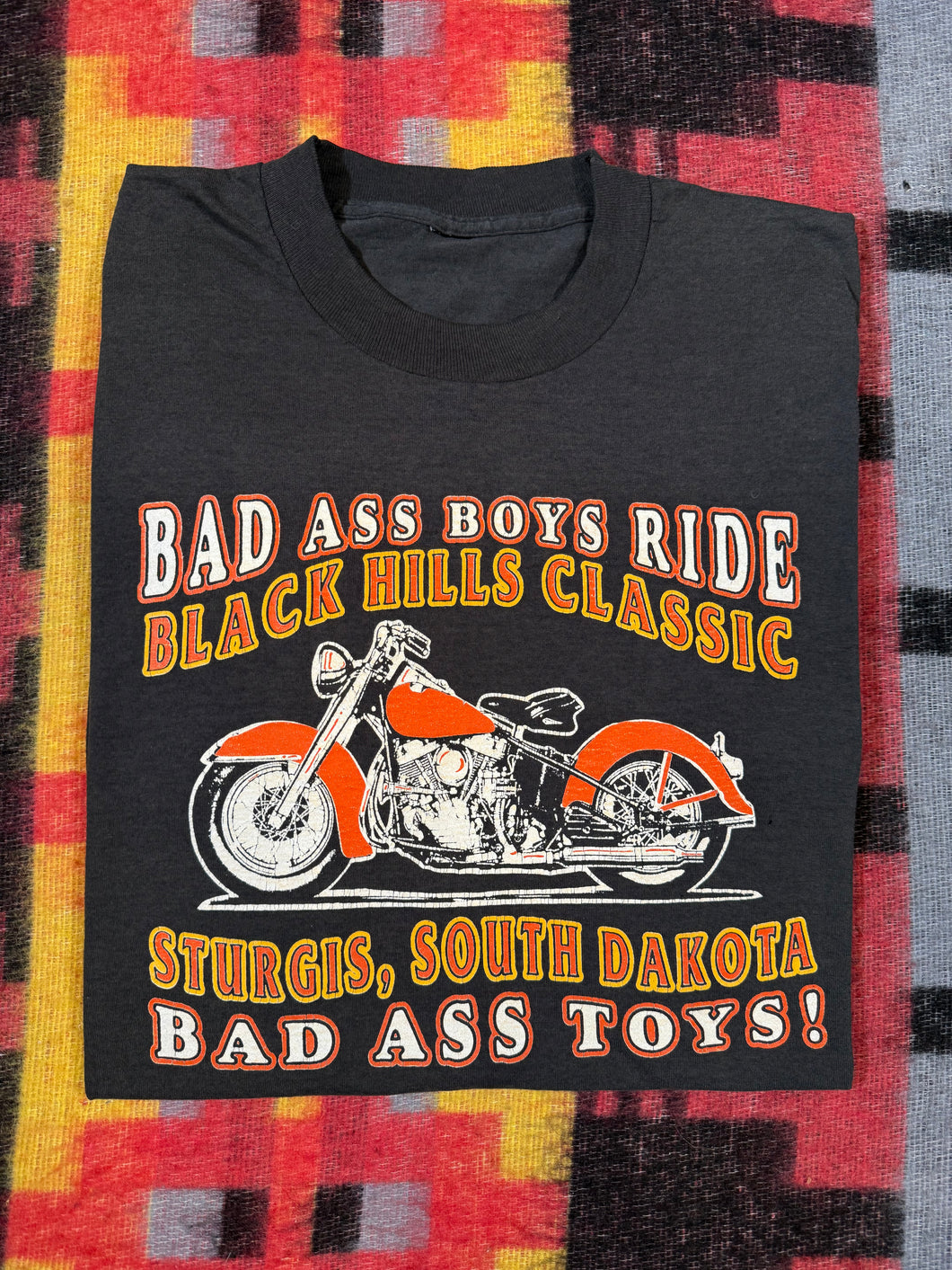 Vintage 90s Bad Ass Boys Sturgis Bike Rally Shirt (L)