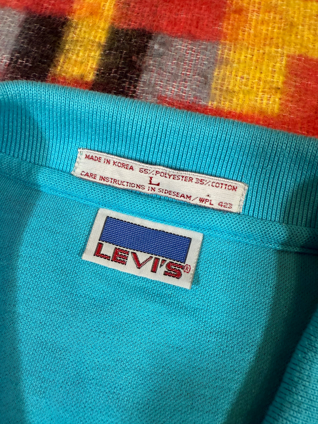 Vintage 80s Levi’s Teal Polo Shirt (L)