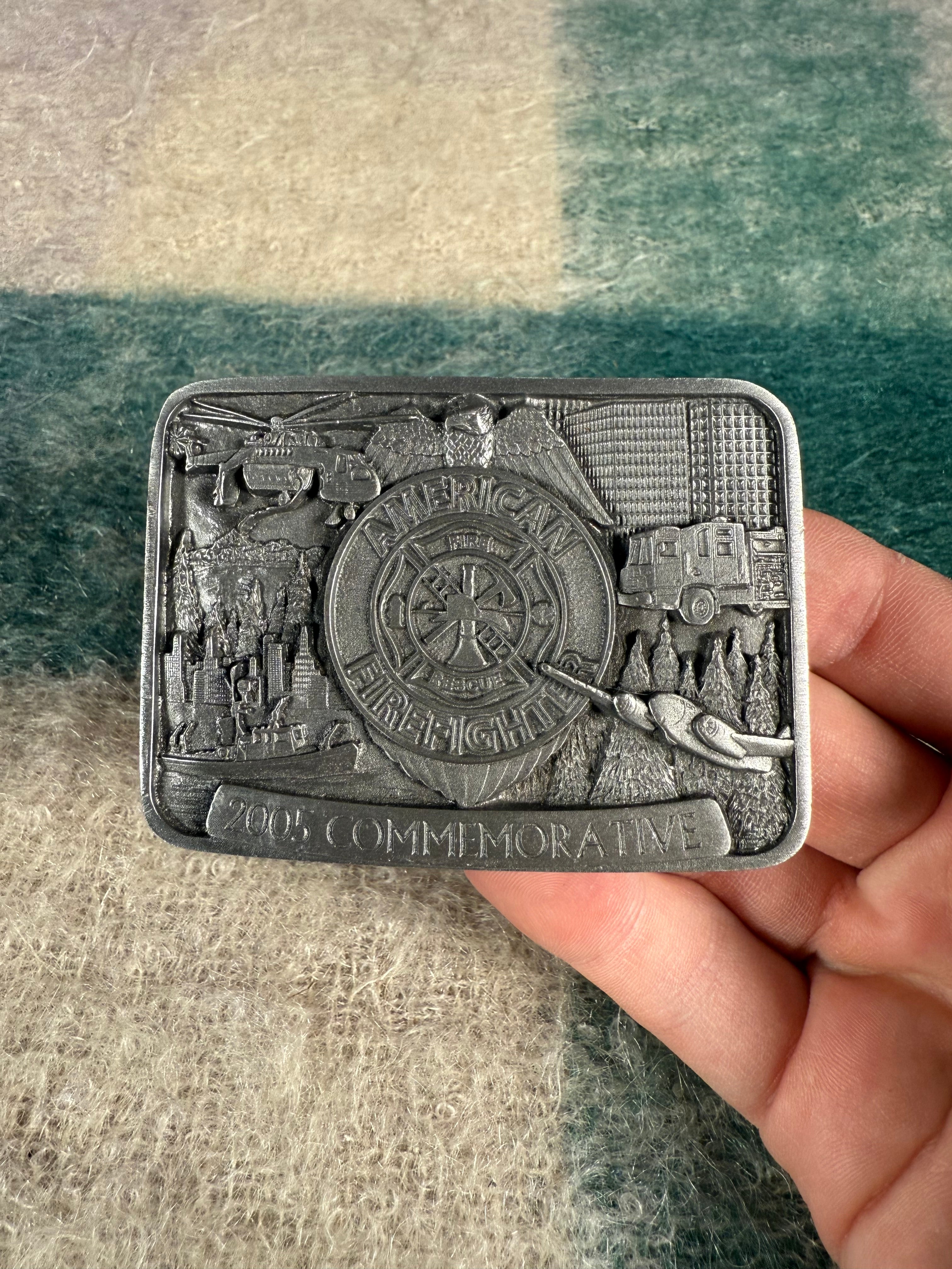 Vintage American Firefighter Belt Buckle
