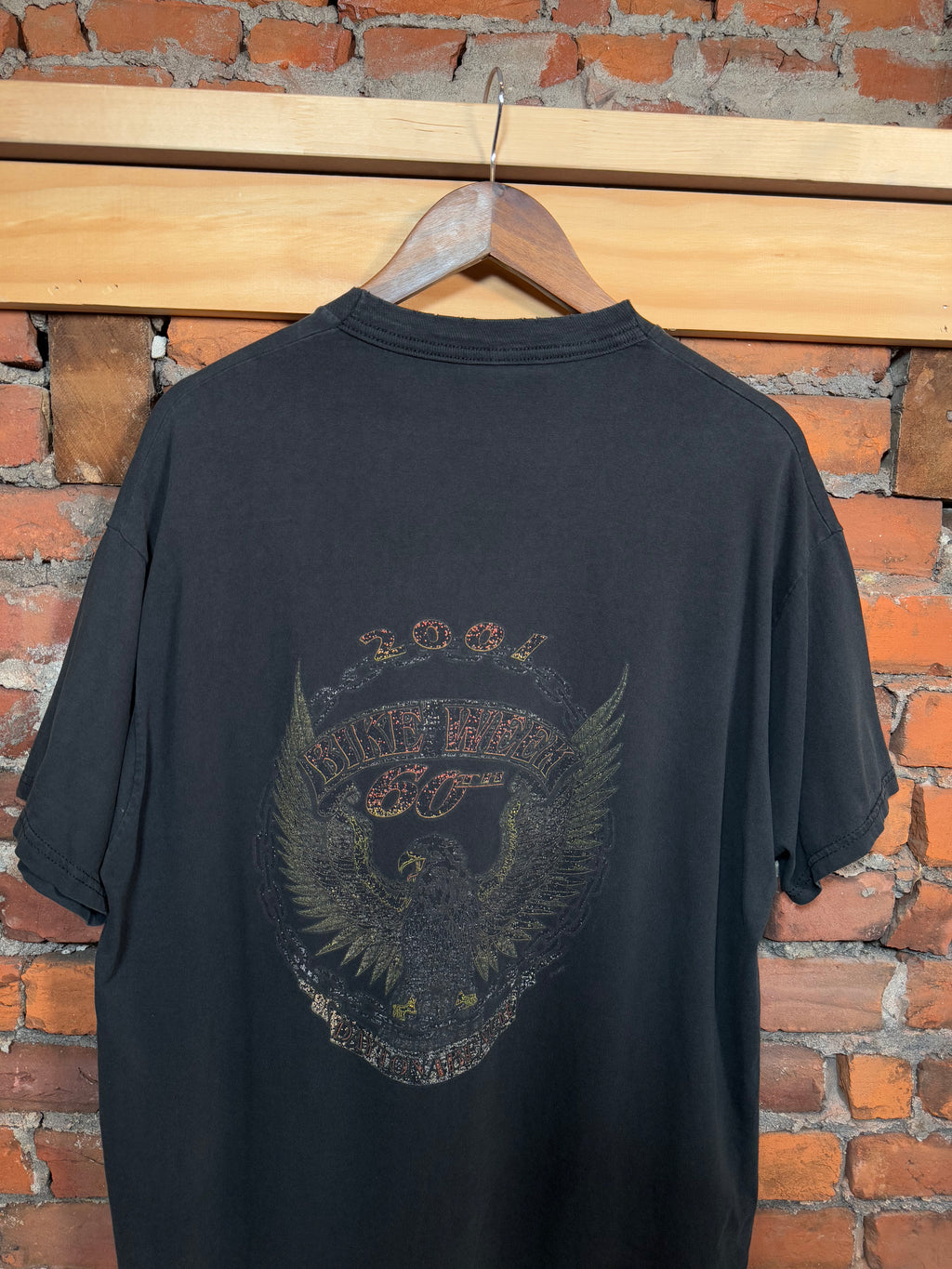 Vintage Distressed 2001 Bike Week Tee (XL)