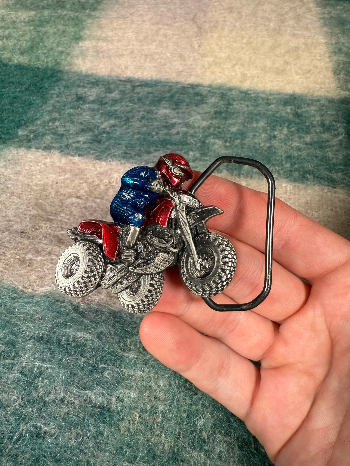 Vintage 4 Wheelin Belt Buckle