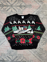 Load image into Gallery viewer, Vintage 80s Sleigh Ride Halloween Puffy Print Crewneck (WM)
