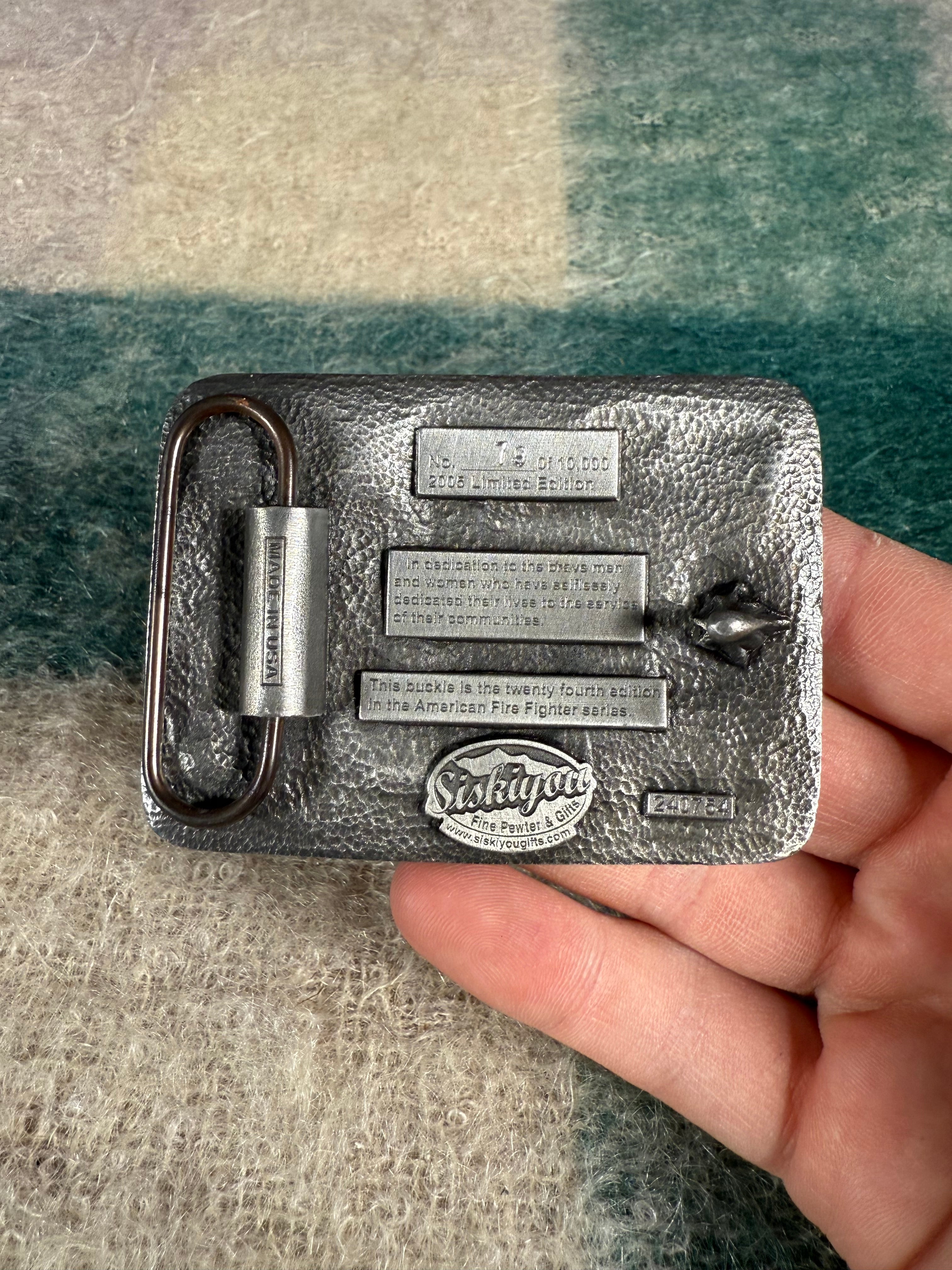 Vintage American Firefighter Belt Buckle
