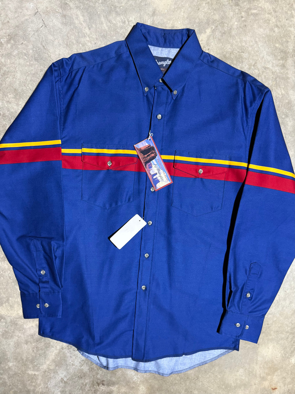 Vintage Unworn Wrangler Striped Button Down (XL)
