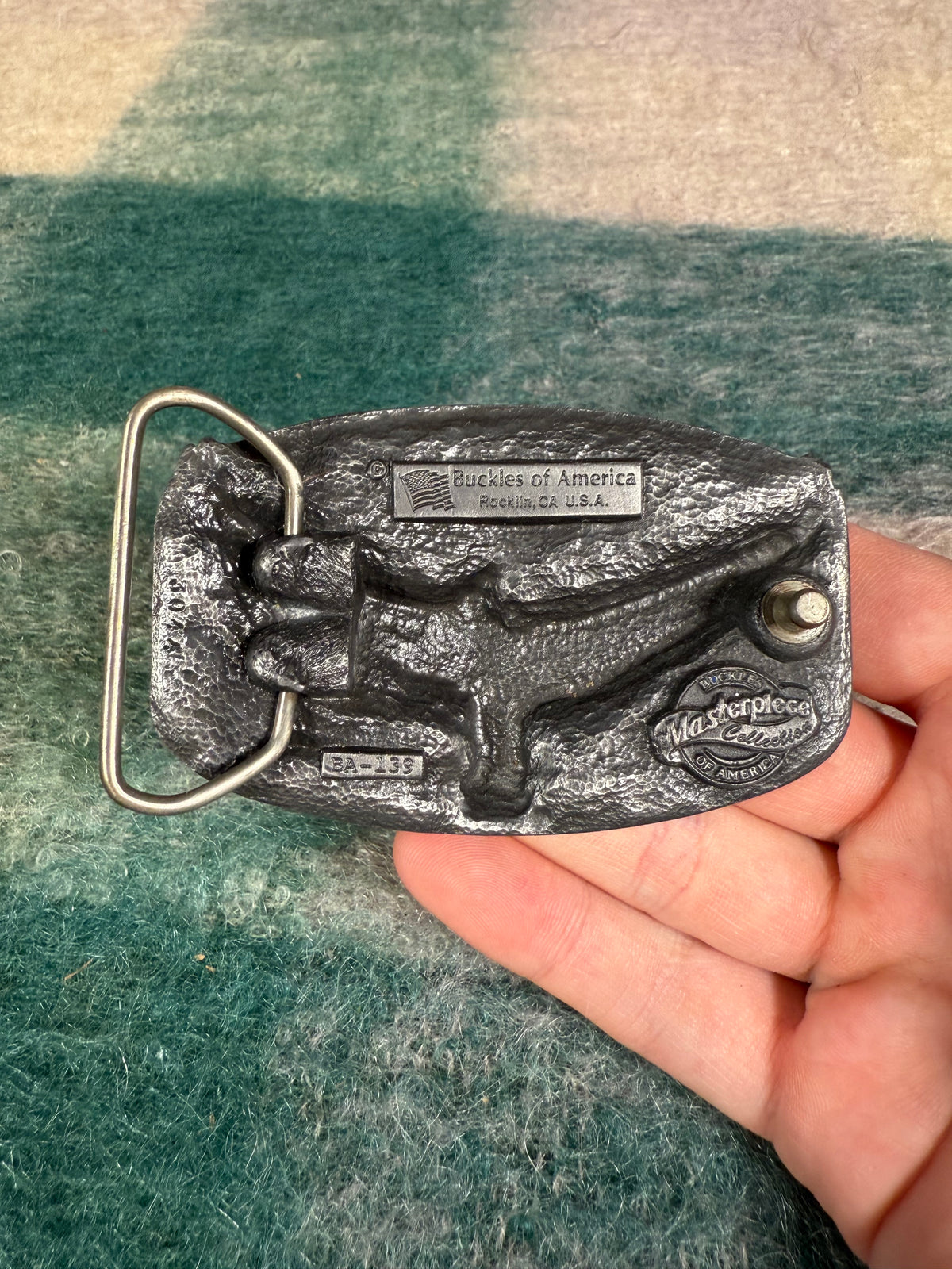 Vintage Multicolor Eagle Belt Buckle