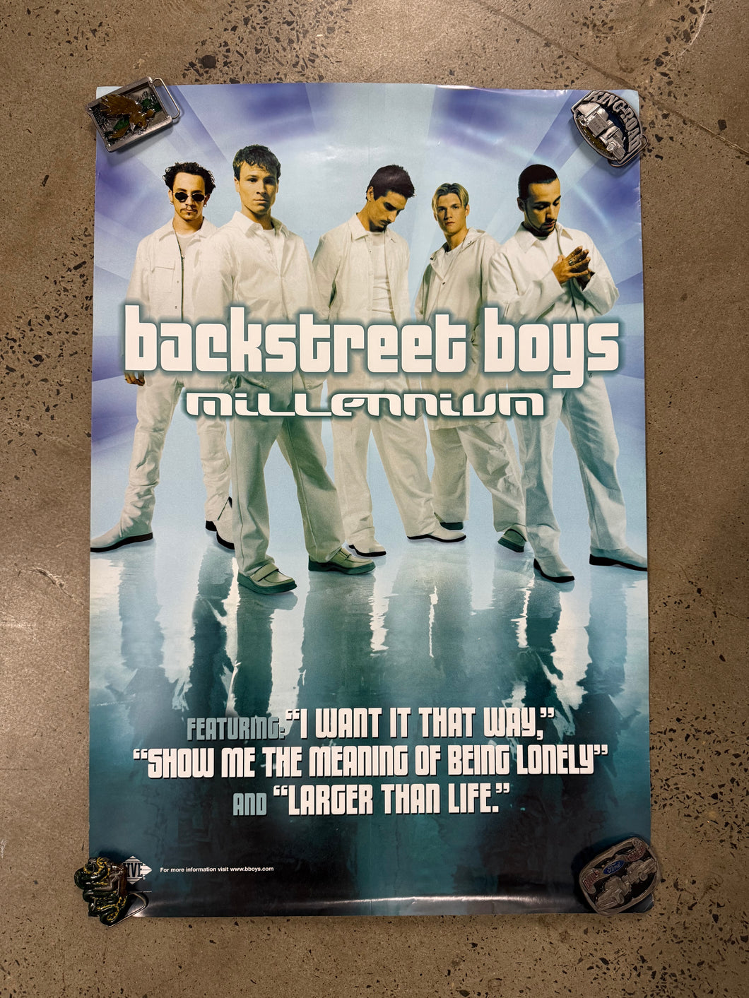 Vintage 1999 Double Sided Backstreet Boys Detachable Poster (24x36)