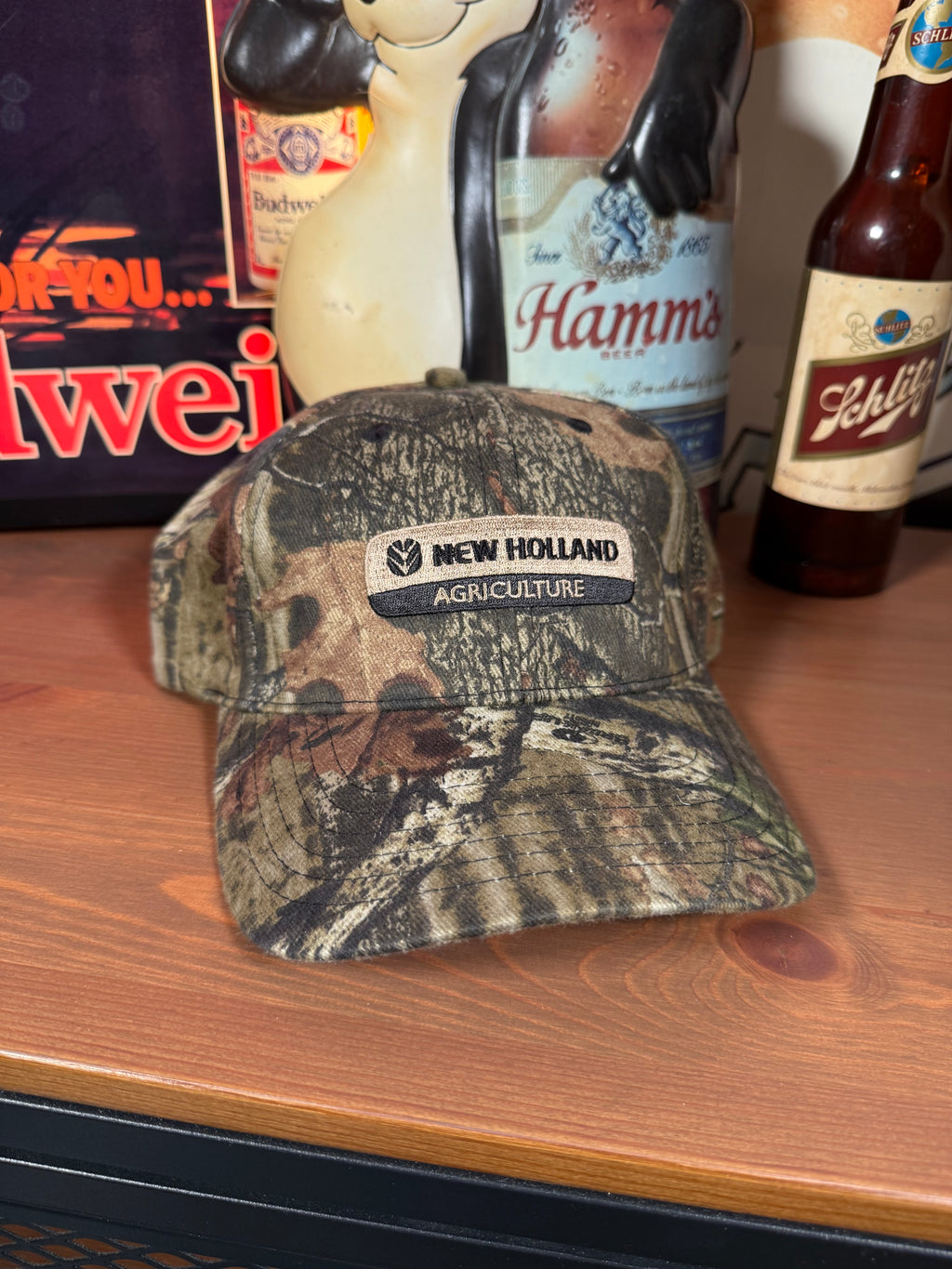 Vintage Y2K New Holland Agriculture Realtree Camo Hat