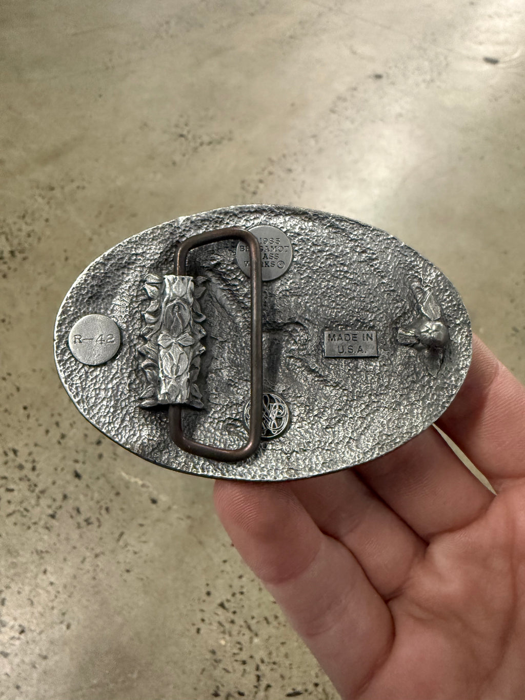 Vintage US Navy Seabees Belt Buckle