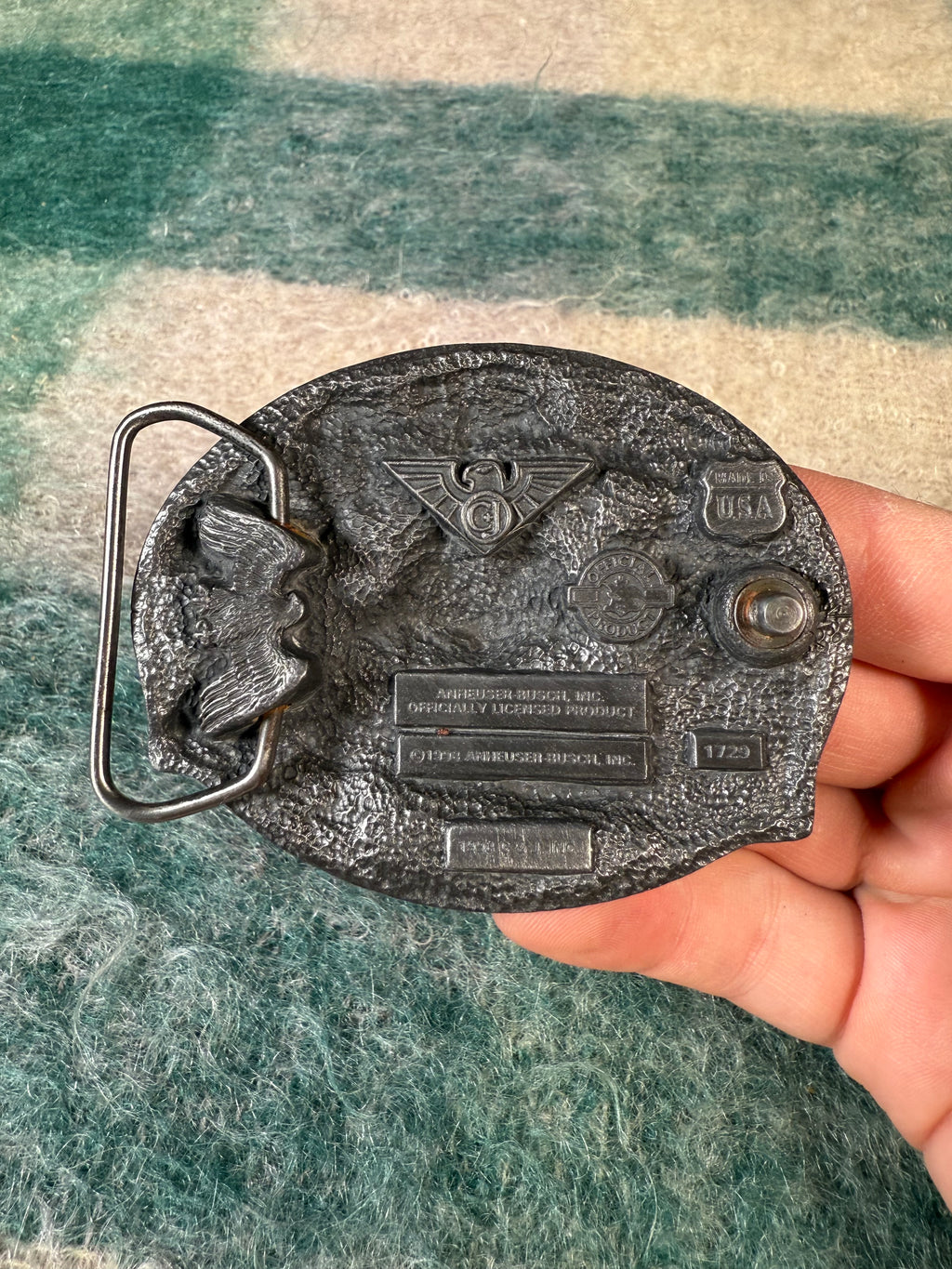Vintage Budweiser Frog Belt Buckle