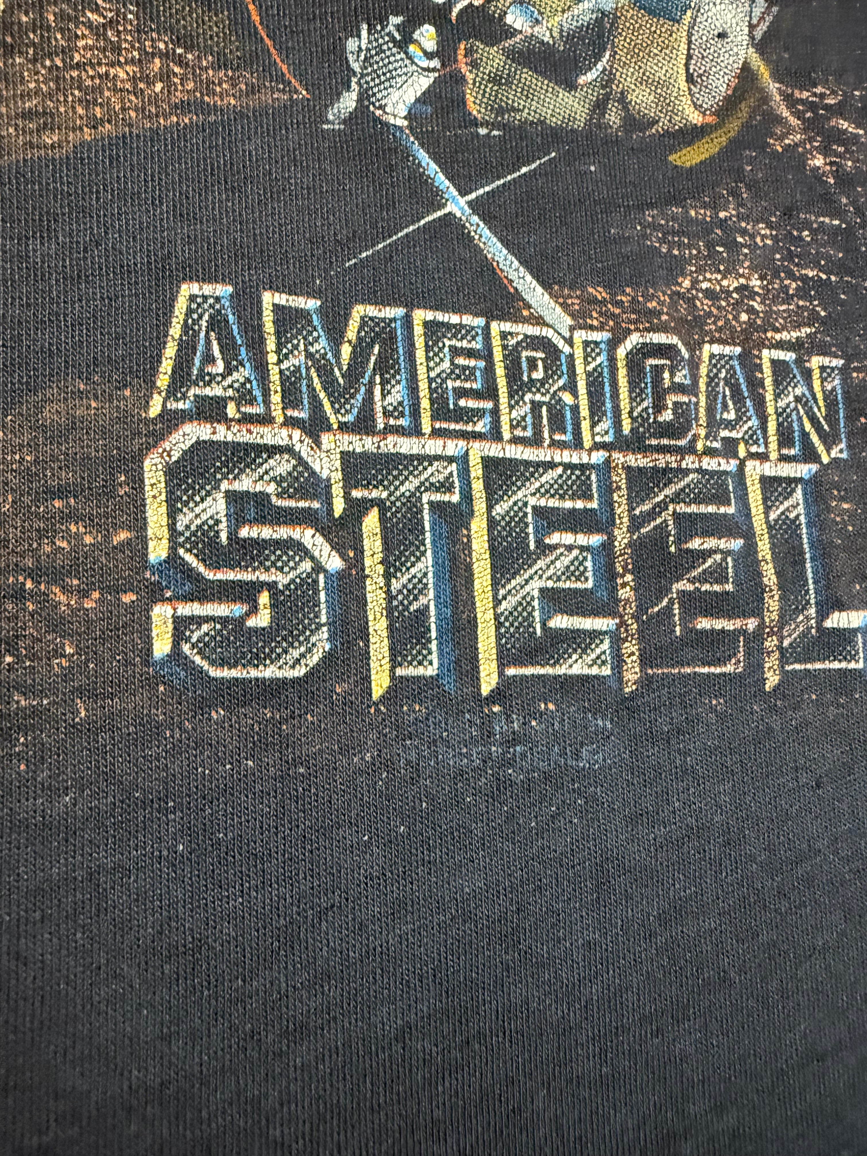 Vintage Harley Davidson 3D Emblem American Steel T-Shirt (S)