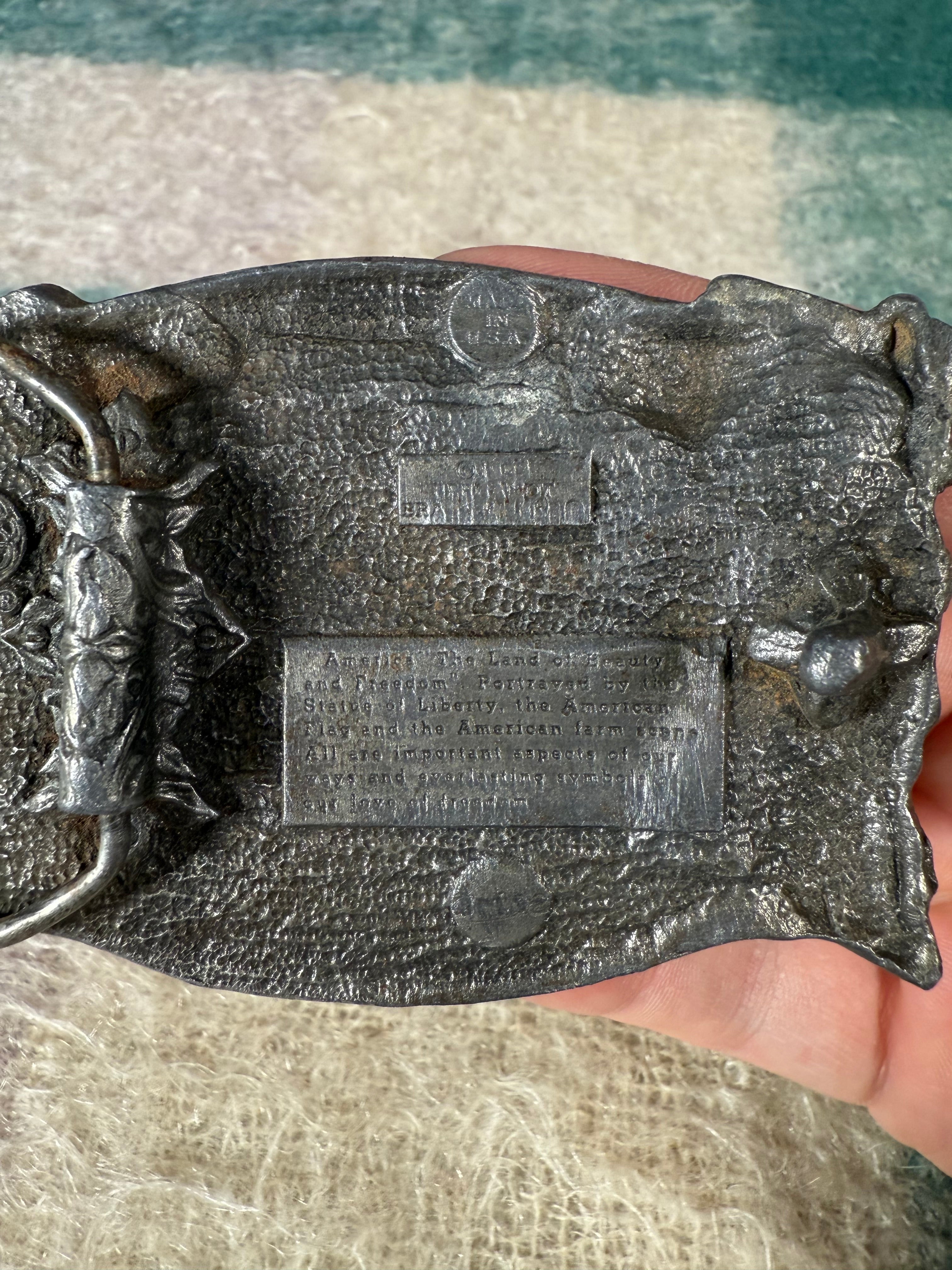 Vintage America The Beautiful Landscape Belt Buckle