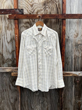 Load image into Gallery viewer, Vintage Kenny Roger Grey/White Pearl Snap Western Shirt (L/XL)
