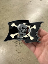 Load image into Gallery viewer, 2000s Skeleton Flag Belt Buckle
