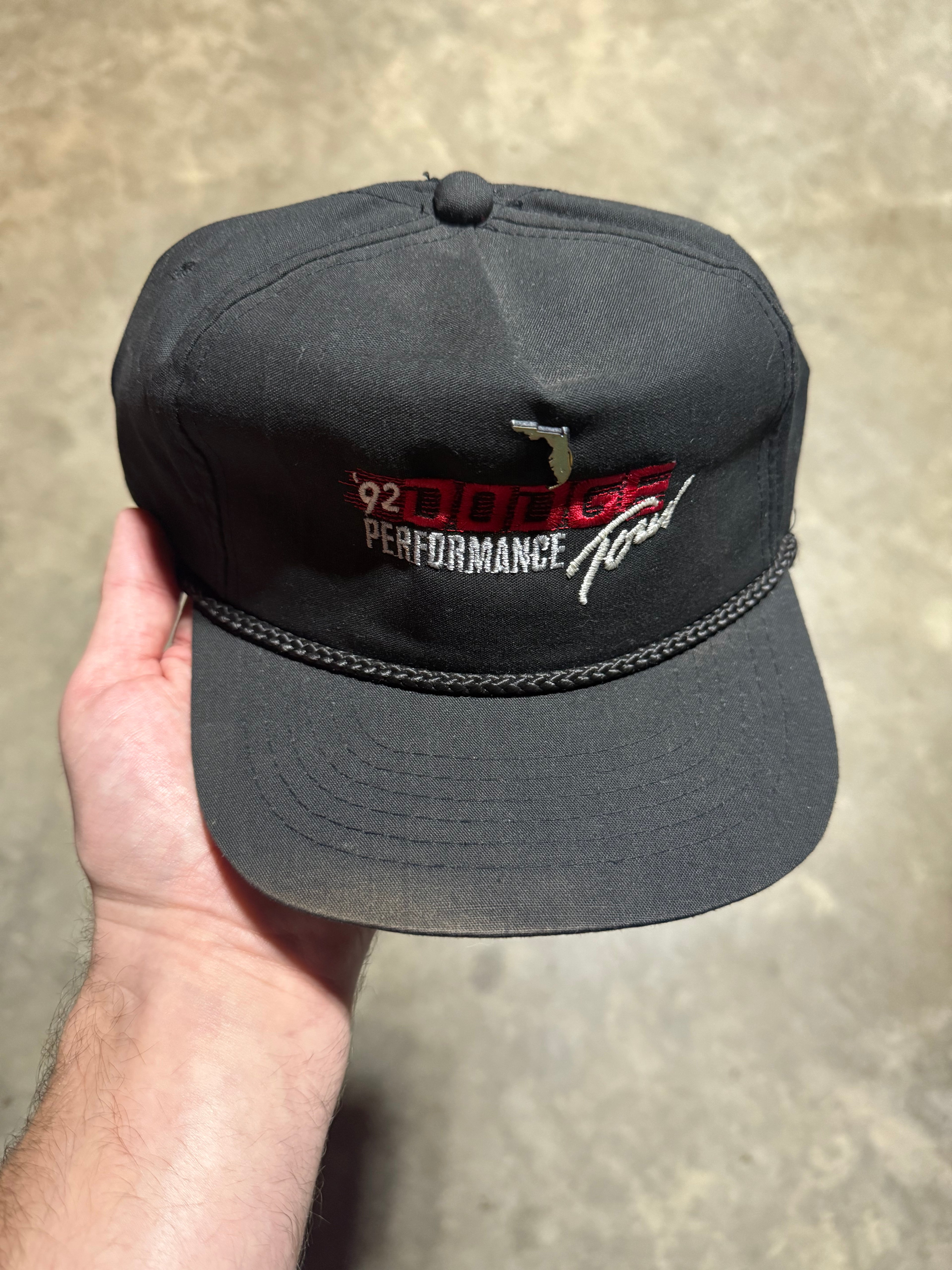 Vintage 1992 Dodge Performance Tour Faded Snapback Hat
