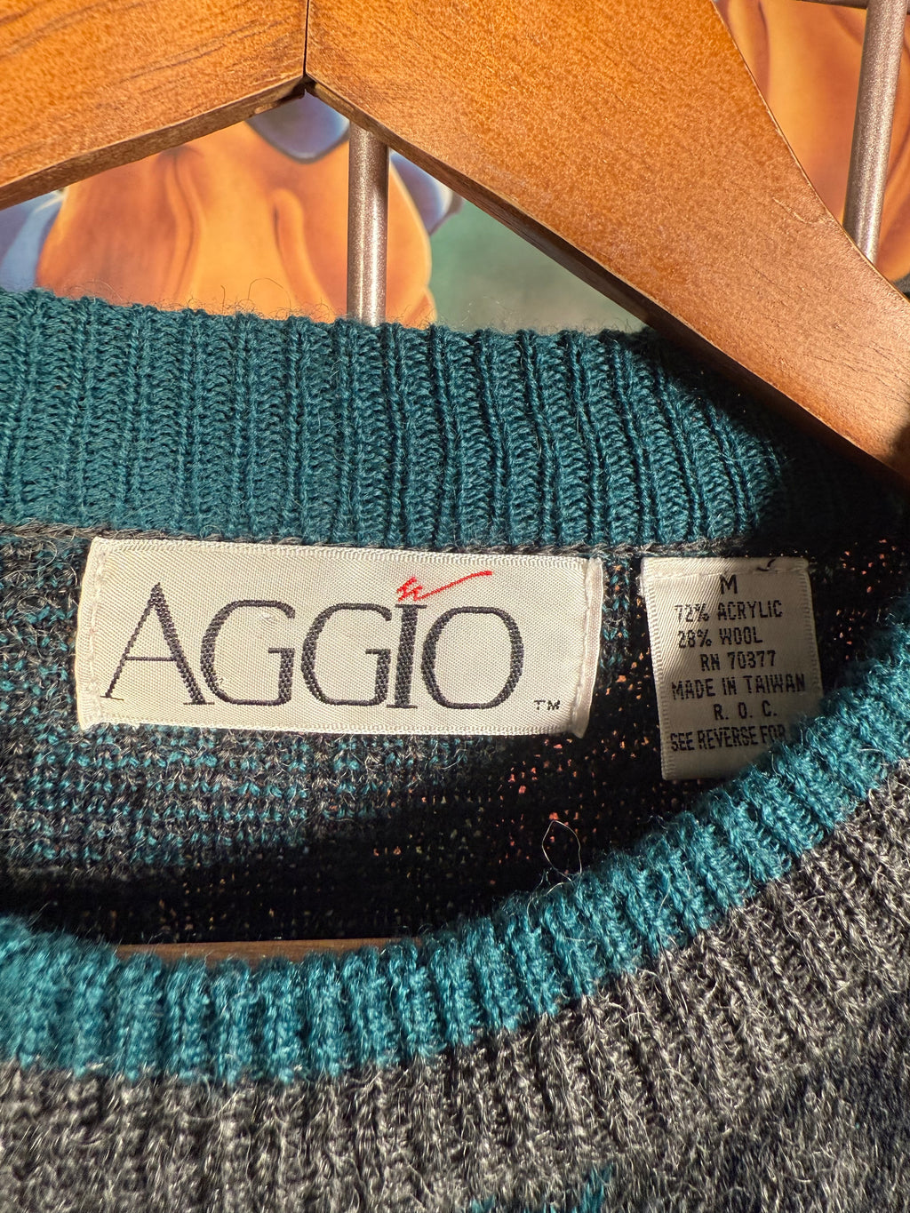 Vintage Aggio Stitched Golf Sweater (M)