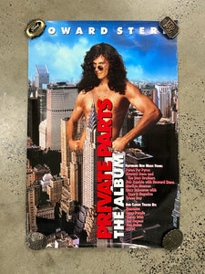 Vintage 90s Howard Stern Private Parts Movie Poster (2ftx3ft)