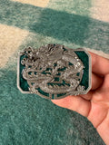 Vintage Dragon Green Belt Buckle