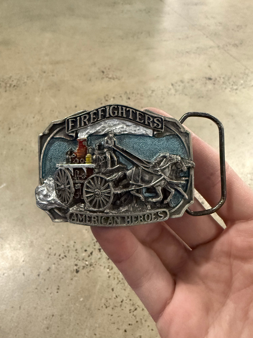 Vintage Firefighters Belt Buckle