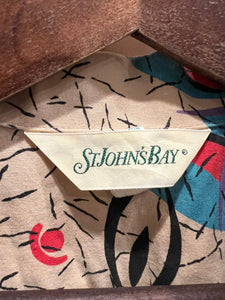 Vintage St Johns Bay Tan Hawaiian Shirt (XL)