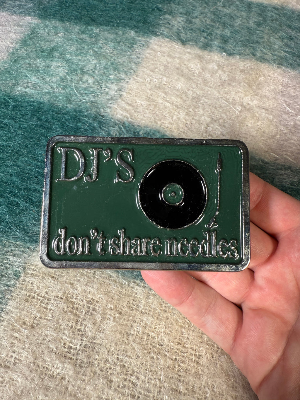 2000s DJ’s Don’t Share Needles Belt Buckle