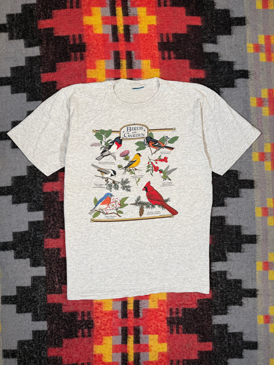 Vintage 90s Birds of the Garden Tee (L)