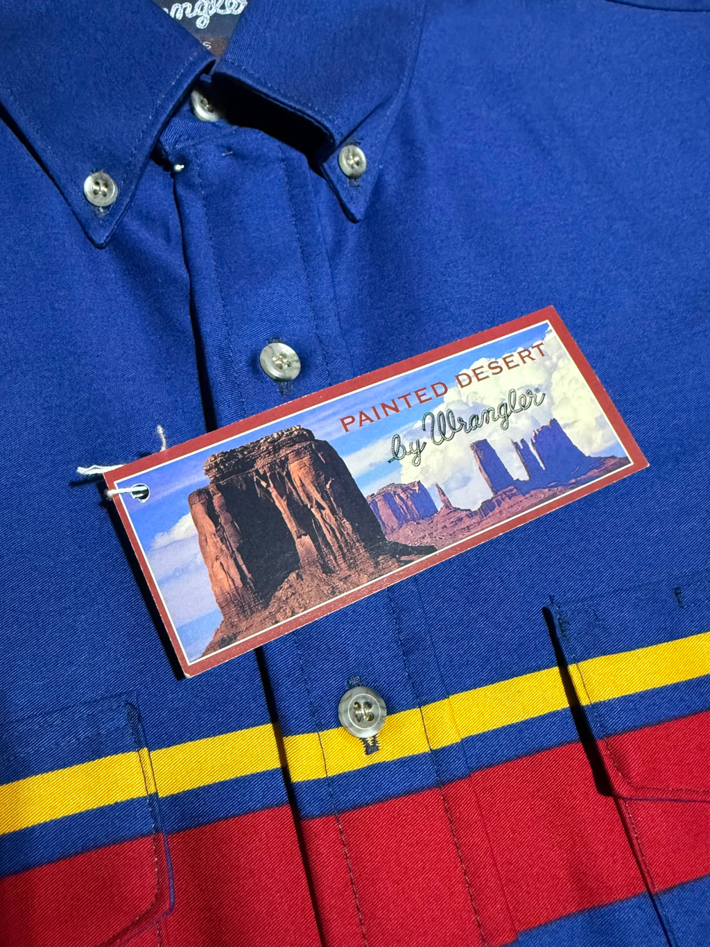 Vintage Unworn Wrangler Striped Button Down (XL)