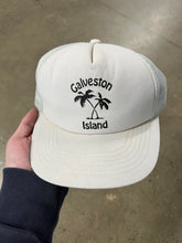 Load image into Gallery viewer, Vintage Galveston Island White Trucker Hat
