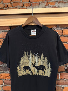Vintage Gold Print Deer Shirt (M/L)