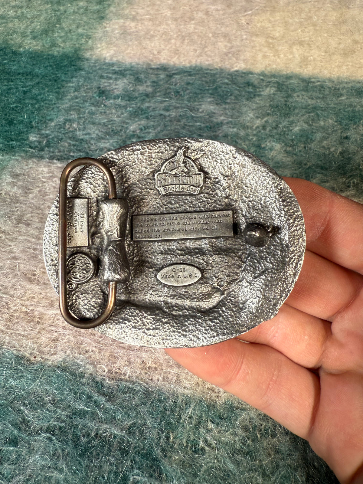 Vintage Logger Multicolor Belt Buckle