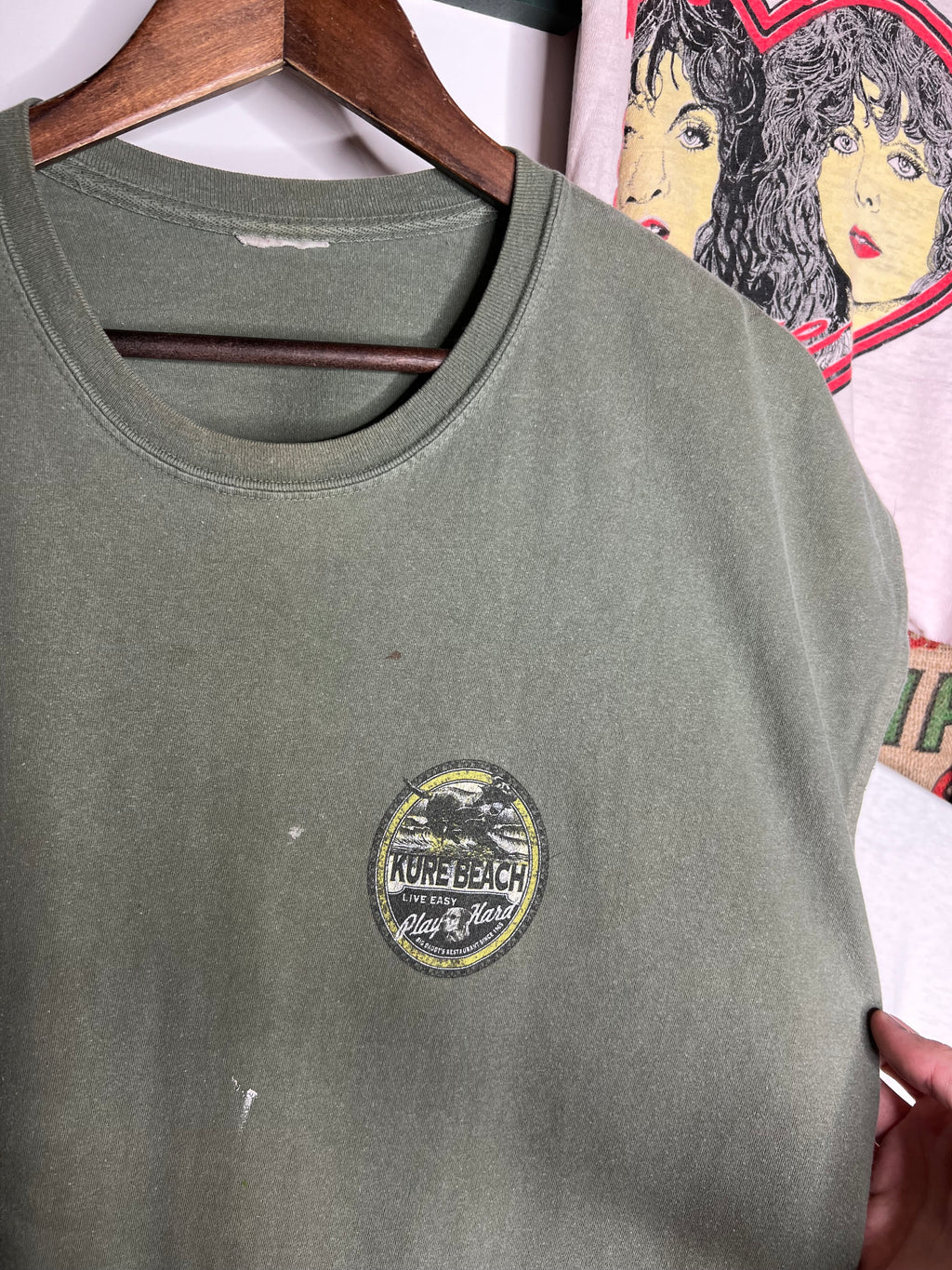 Vintage Kure Beach Dog Cutoff Tee (XL/2XL)