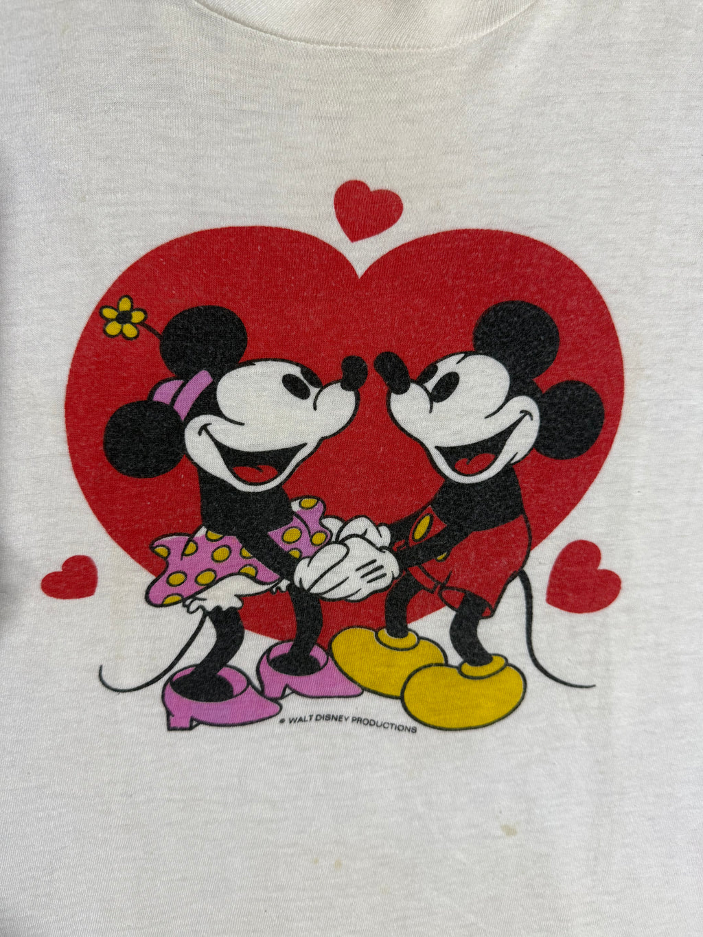 Vintage 70s Mickey and Minnie Heart Tee (XS 16x21)