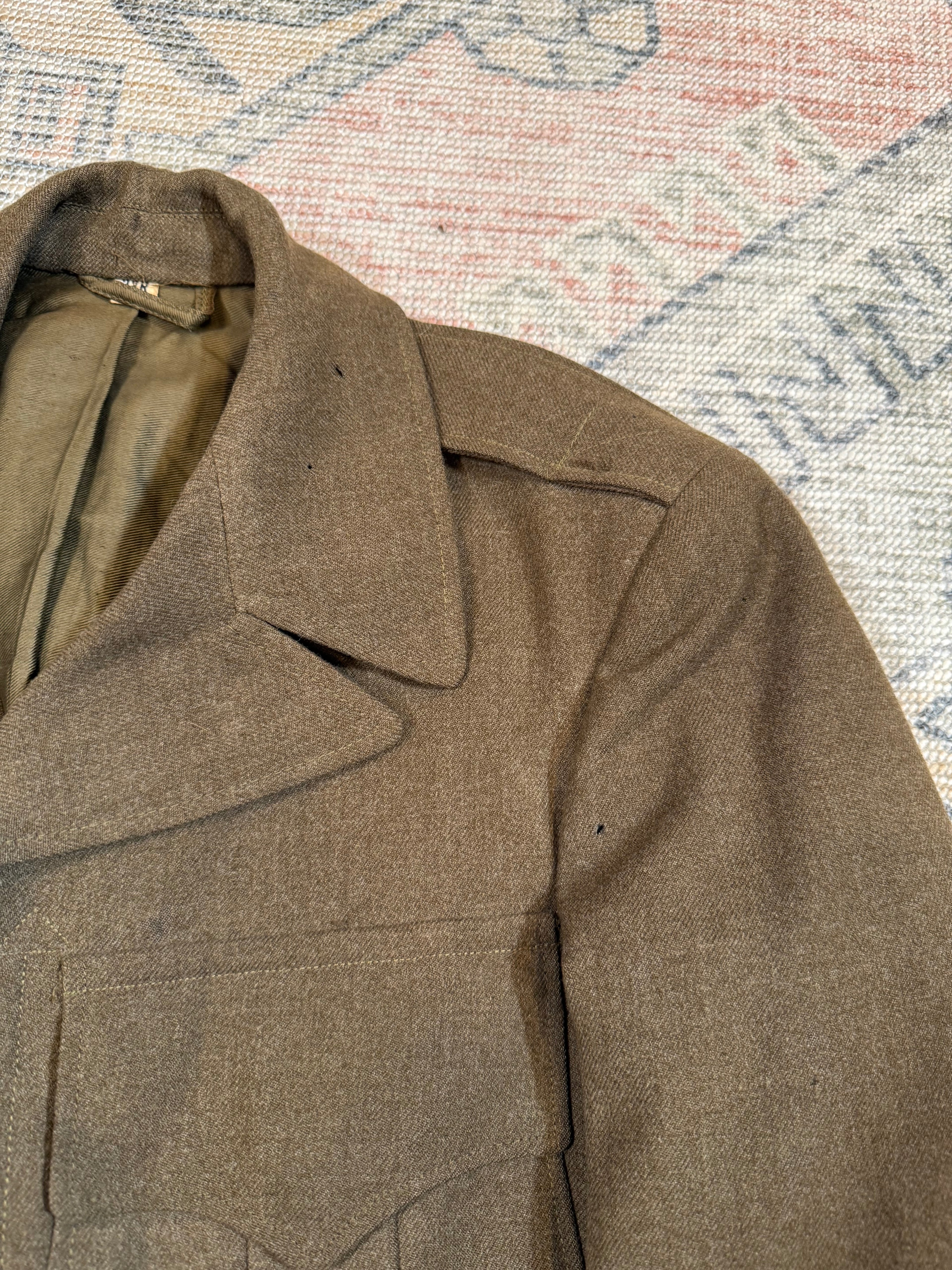 Vintage Wool Military Jacket (32R, See Measurements)