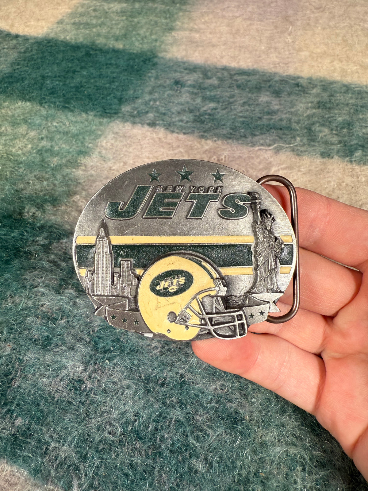Vintage New York Jets Helmet Belt Buckle