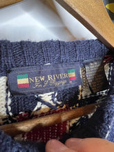 Load image into Gallery viewer, Vintage New River Quilt Pattern Sweater (M)
