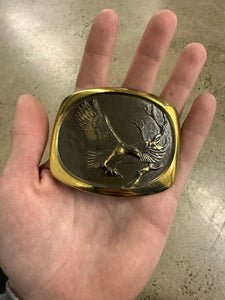 Vintage Bronze Souring Eagle Belt Buckle