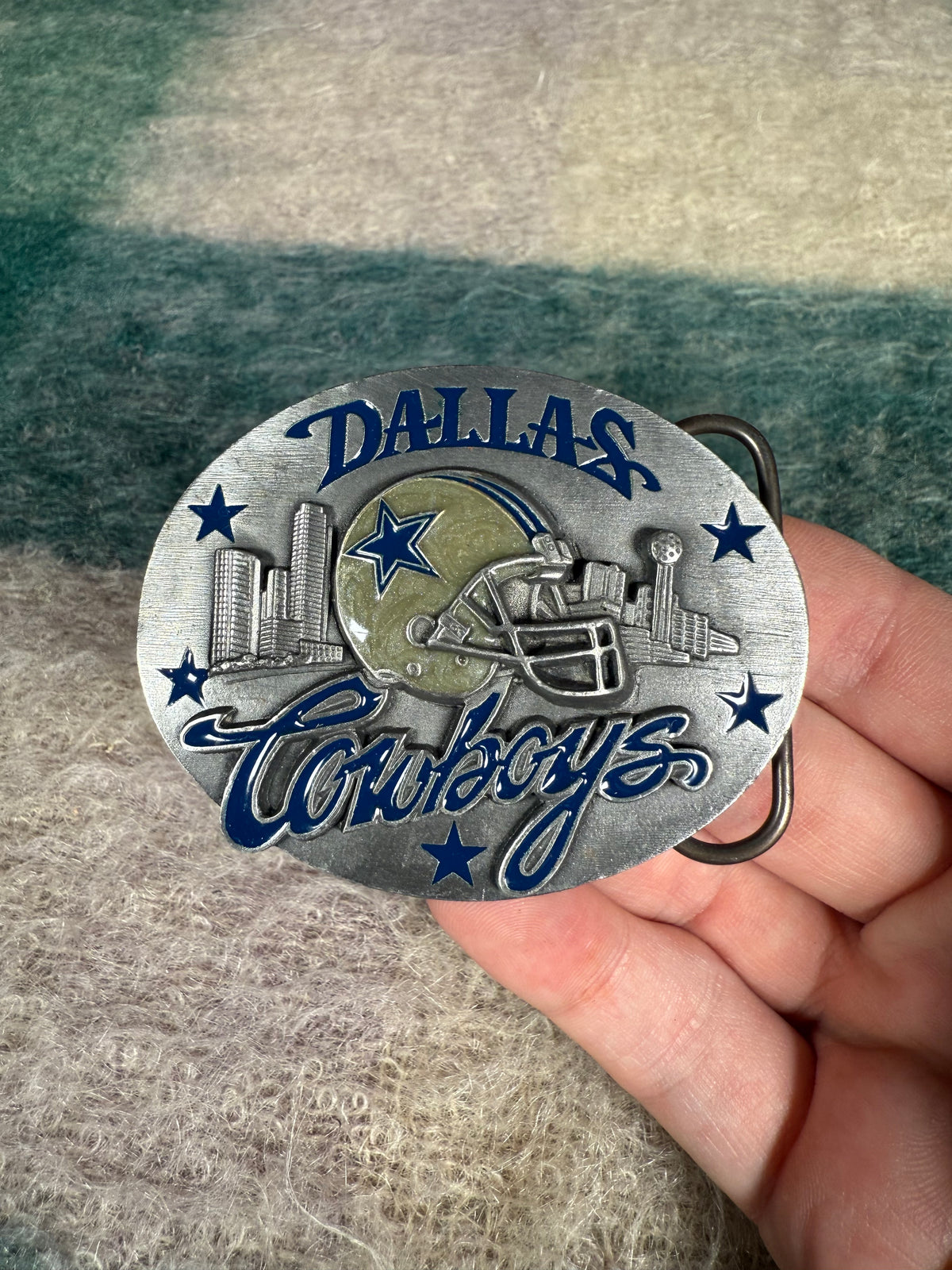 Vintage Dallas Cowboys Football Helmet Belt Buckle