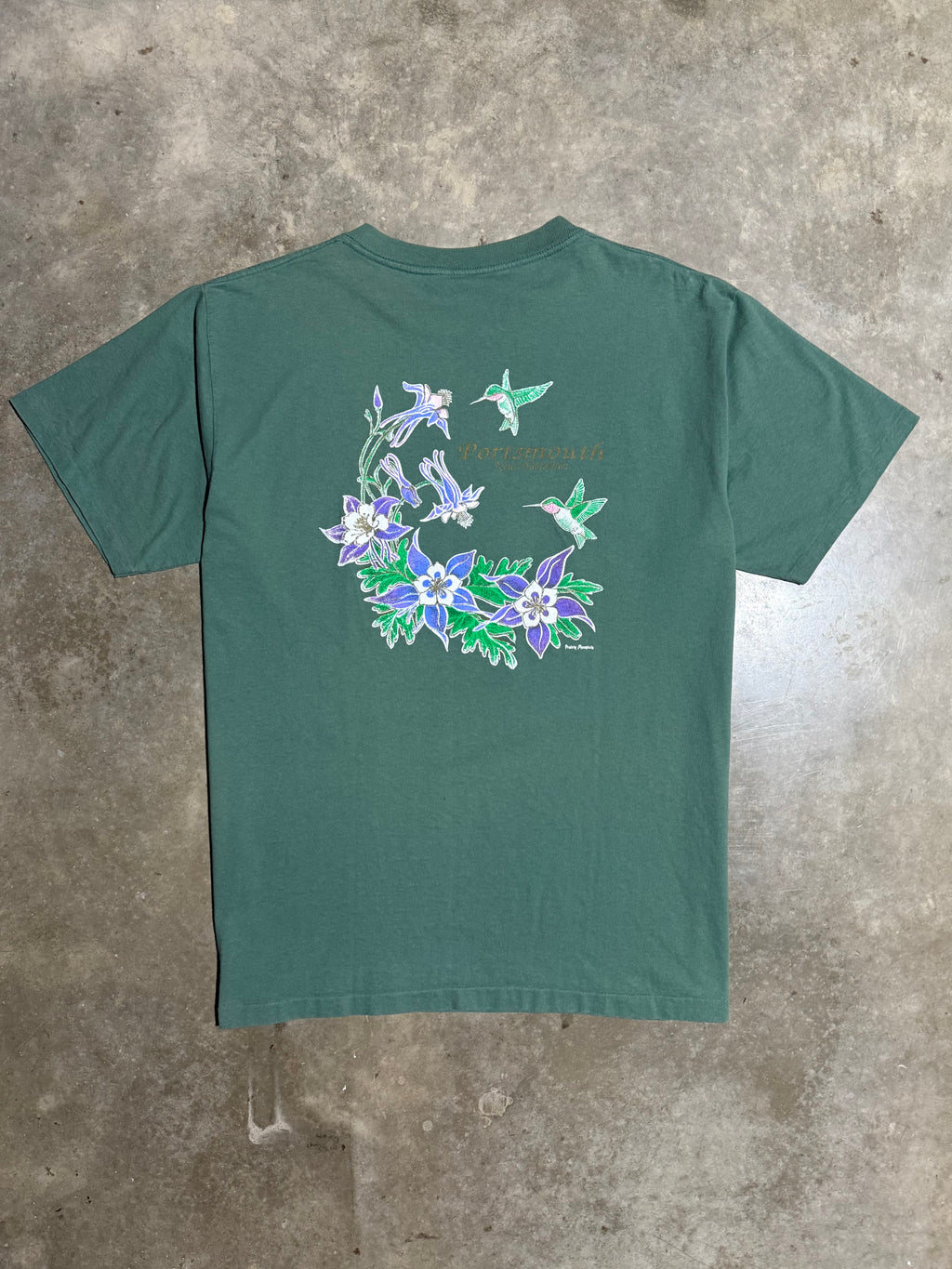 Vintage 90s Luray Caverns Wolves/Hummingbirds Double Sided Tee (XL)