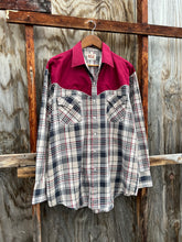 Load image into Gallery viewer, Vintage ELY Catleman Maroon Pearl Snap Western Shirt (L/XL)
