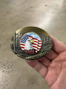 Vintage American Eagle/Forest Belt Buckle