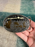 Vintage Nighttime Wolf Belt Buckle