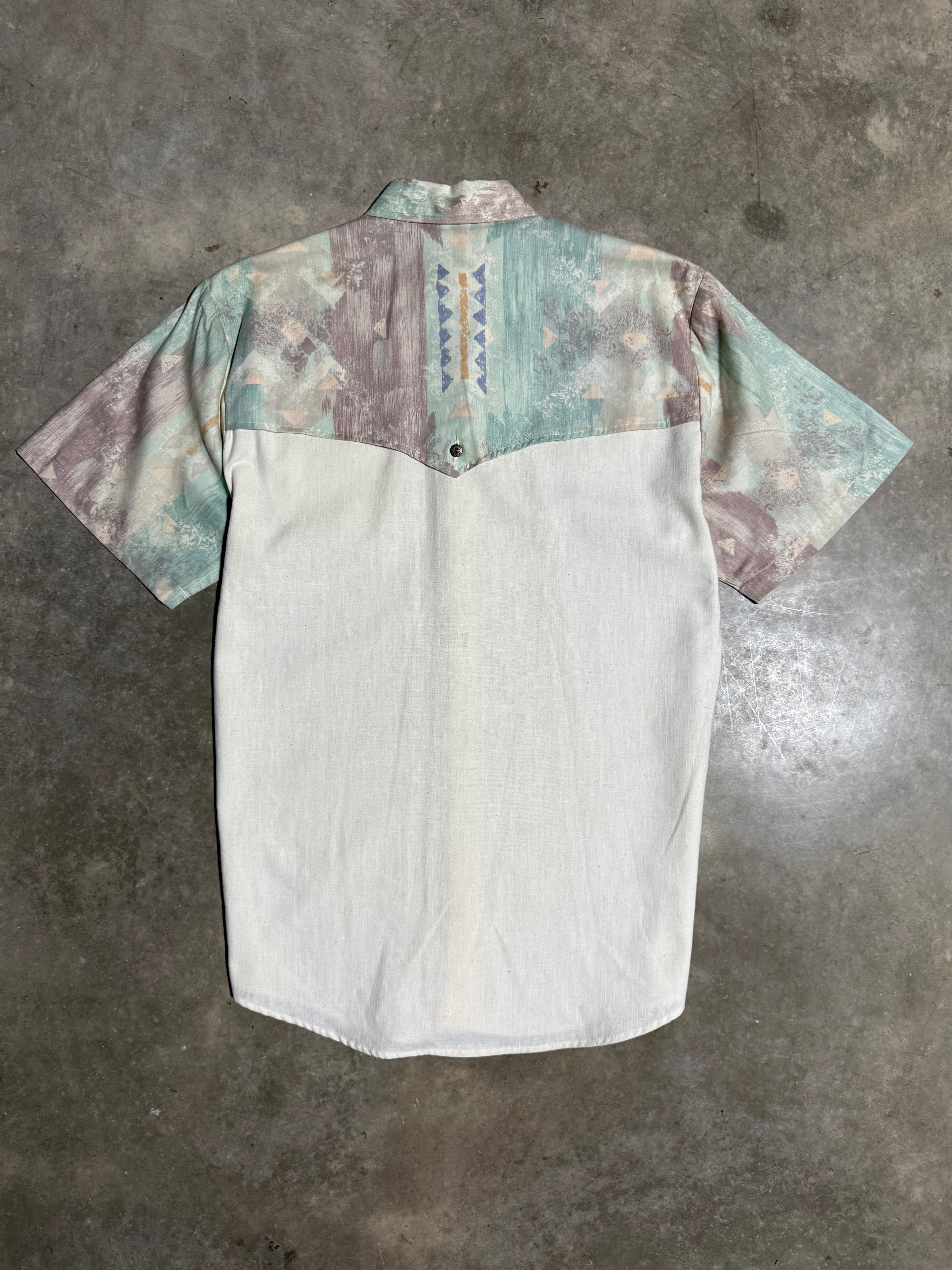 Vintage Steer West Pattern Western Wear Shirt (S)