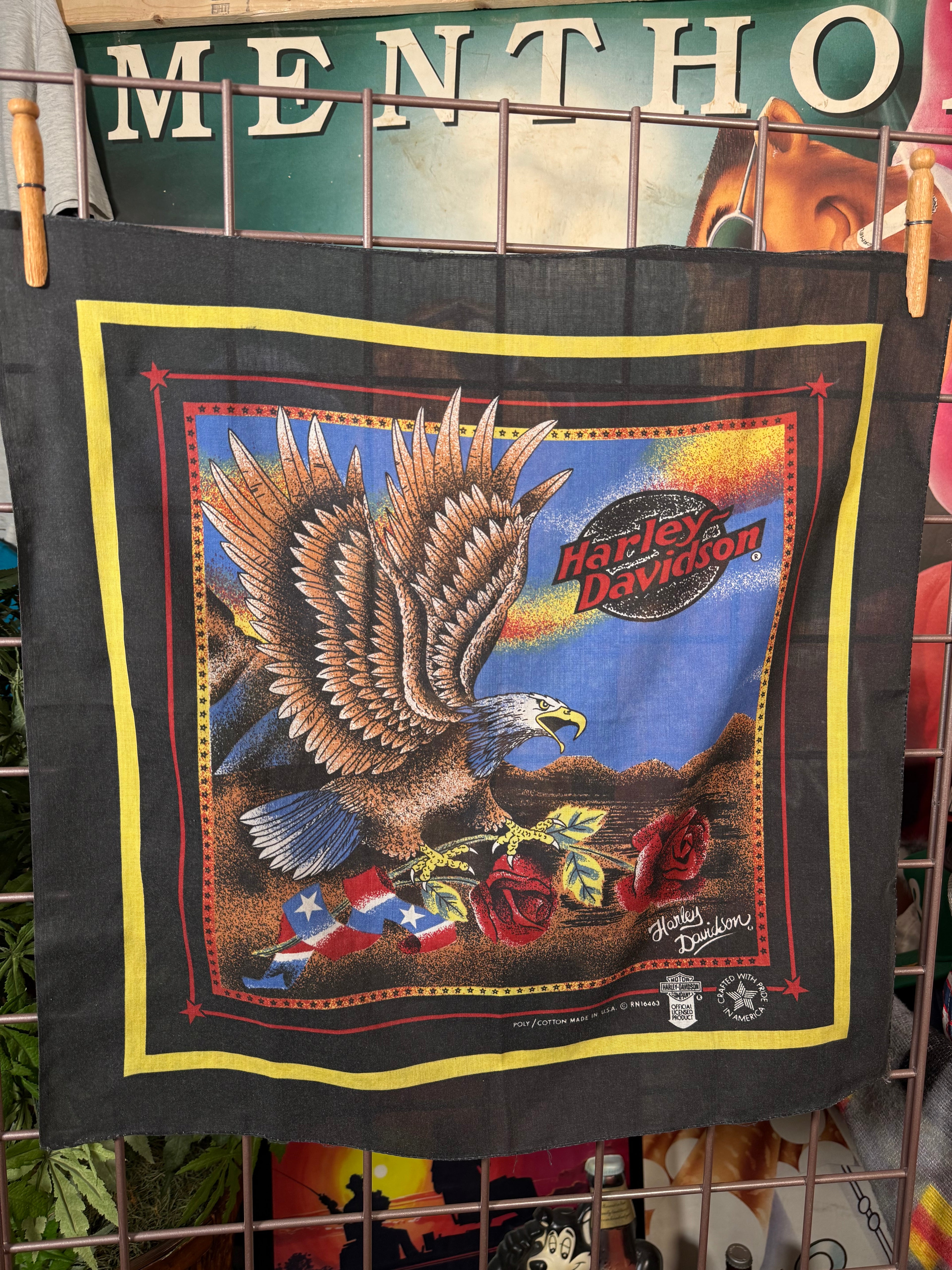 Vintage Harley Davidson Eagle Bandana