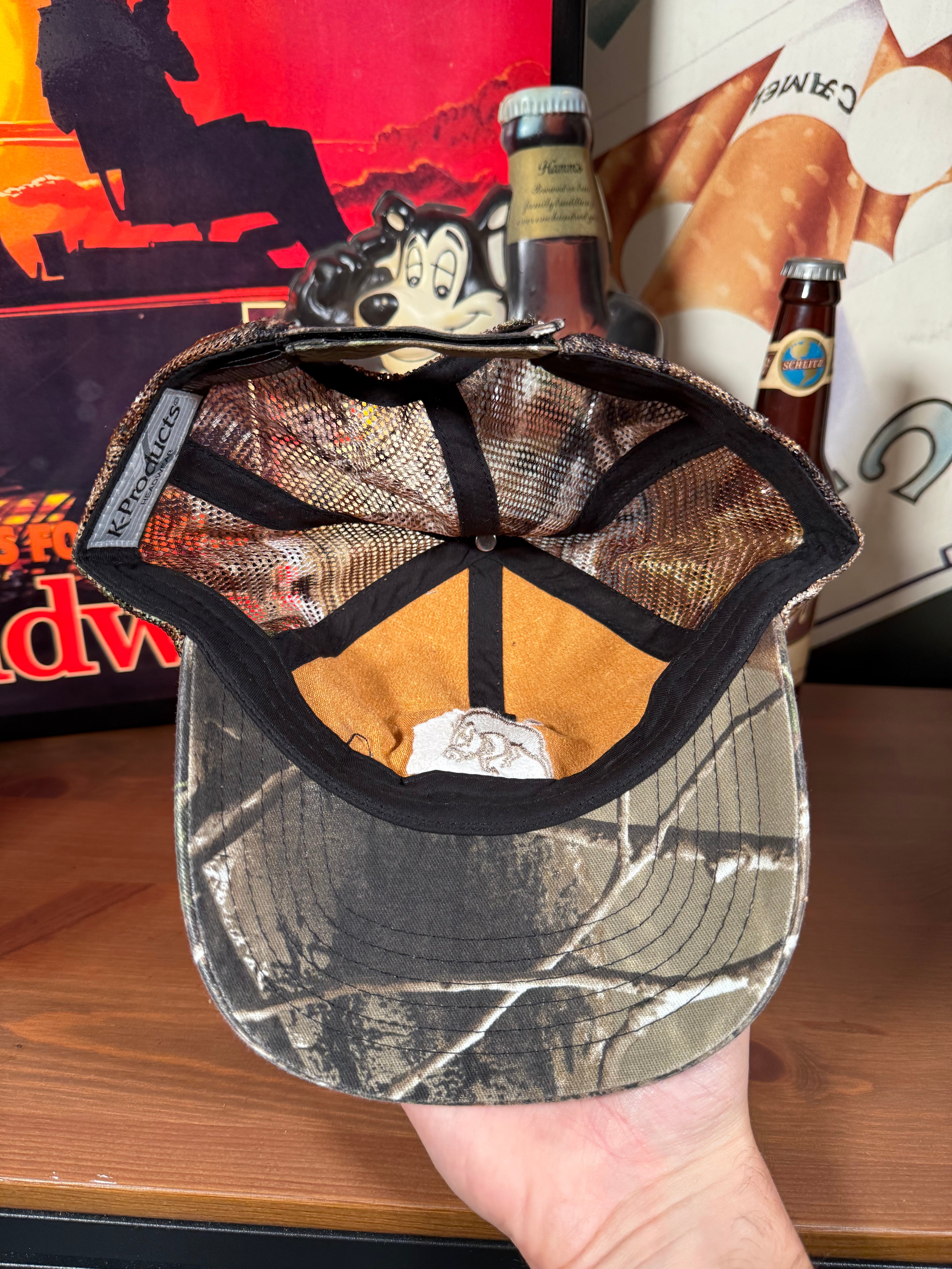 2000s Realtree Camo Bush Hog K Products Hat