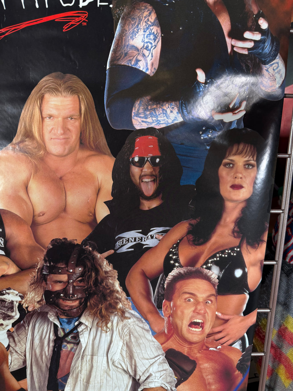 Vintage 1999 WWF Superstars Poster (22x34inch)